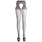 Zwarte Panty met Open Kruis - Afbeelding 2