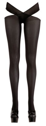 Cottelli Collection - Panty met open kruis - Zwart - Afbeelding 5