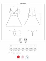 Obsessive - Babydoll Setje Met Kant - Wit - Afbeelding 6