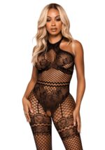 All About You Catsuit w/ Open Kruis - Zwart - Afbeelding 3
