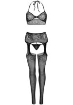 BH-top, string en kousen - Zwart - Afbeelding 10