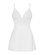 Obsessive - Babydoll Setje Met Kant - Wit - Afbeelding 4