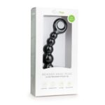 Zwarte anale plug met kralen - Afbeelding 2