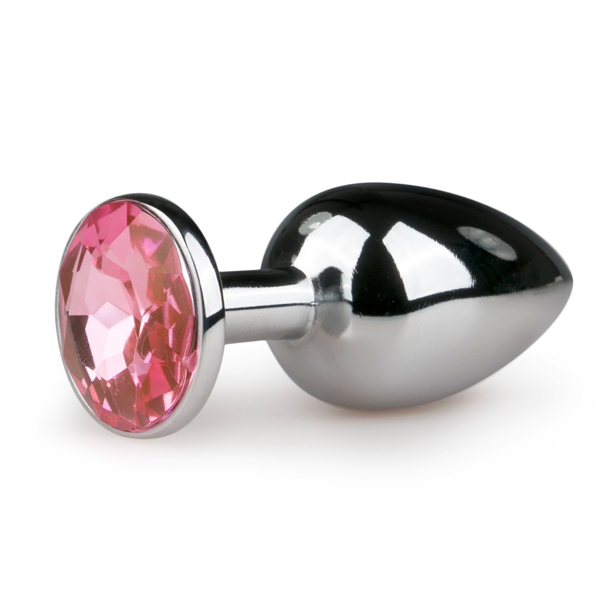 1625142340.ET124PNK Metalen buttplug Zilver/Roze - S - Afbeelding 1