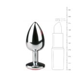 Metalen buttplug Zilver/Roze - S - Afbeelding 3