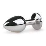 Metalen Buttplug met Zilveren Diamant - S - Afbeelding 2