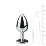 Metalen Buttplug met Zilveren Diamant - S - Afbeelding 3