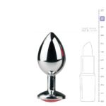Metalen buttplug Zilver/Roze - M - Afbeelding 4