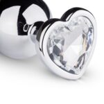 Metalen buttplug met hartje - zilverkleurig - Afbeelding 3
