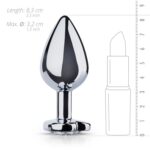 Metalen buttplug met hartje - zilverkleurig - Afbeelding 5