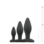 Siliconen buttplugsetje - zwart - Afbeelding 5