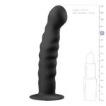 Siliconen dildo met zuignap - zwart - Afbeelding 3