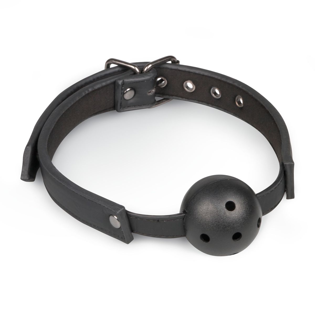 1625143004.ET276BLK Easytoys Fetish - Ball gag met PVC bal - Zwart - Afbeelding 1