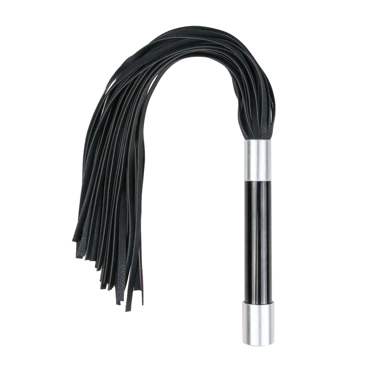 1625143030.ET288BLK Easytoys Fetish - Lange flogger met metalen handvat - Afbeelding 1