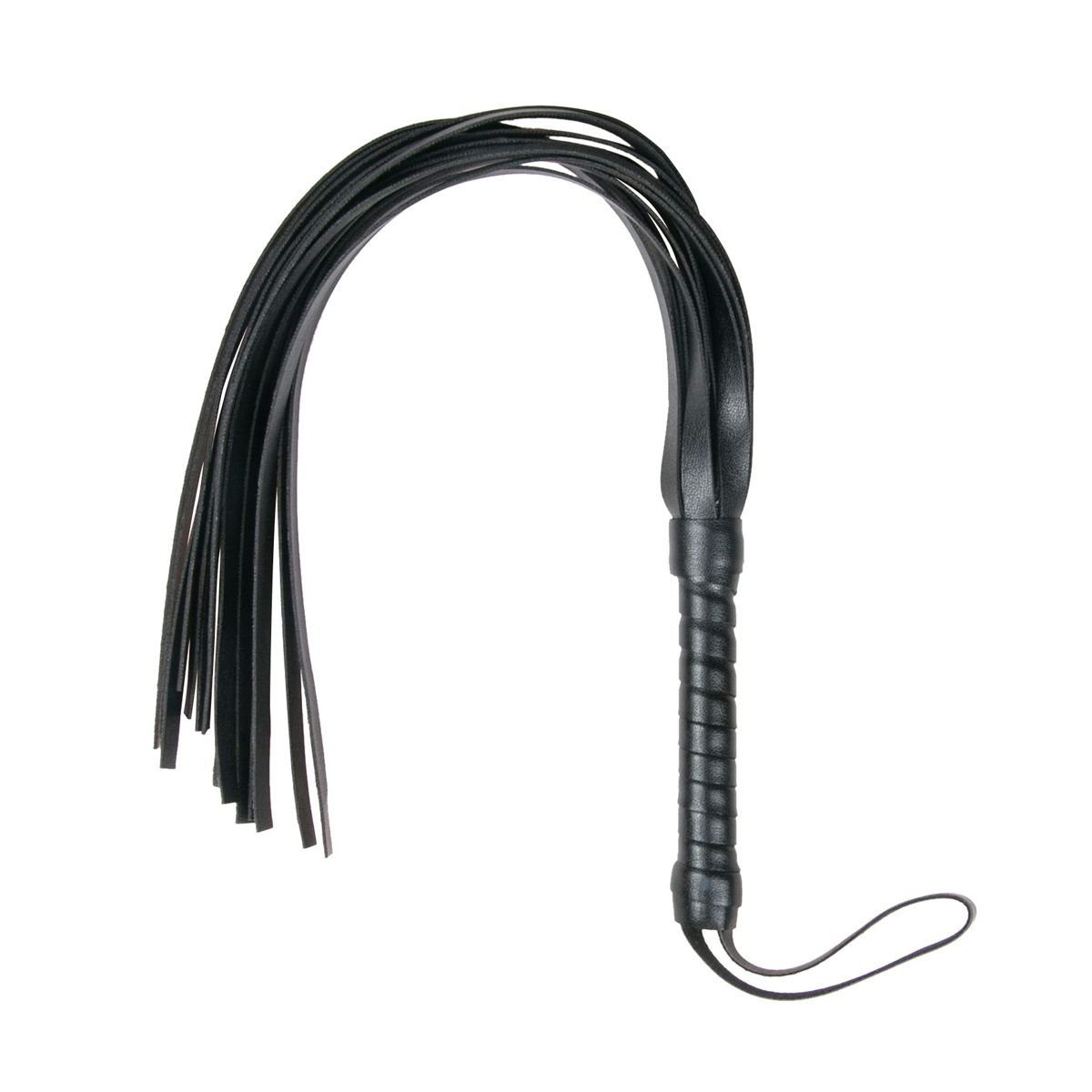 1625143080.ET290BLK Easytoys Fetish - Kleine Kunstleren Zweep- Zwart - Afbeelding 1
