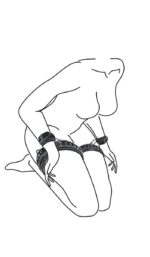 Easytoys Fetish - Thigh & Wrist Cuff Set - Black - Afbeelding 3