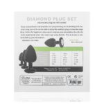 Siliconen Buttplug Met Diamant - Zwart - Afbeelding 8
