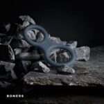 Boners Siliconen Cockring En Ballstretcher - Grijs - Afbeelding 4