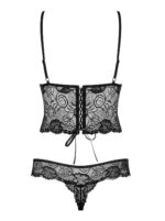 Obsessive - Alluria Kanten Body - Zwart - Afbeelding 4