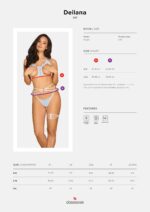 Obsessive - Deilana Sexy BH Set Met Open Cups - Blauw/Wit - Afbeelding 3