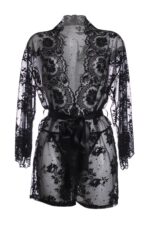 Christine - Kanten Kimono Graceful - Zwart - Afbeelding 7