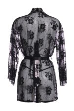 Christine - Kanten Kimono Graceful - Zwart - Afbeelding 8