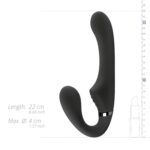 No-Parts - Avery Strapless Strapon Vibrerende Dildo 22 cm - Zwart - Afbeelding 3