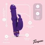 Teazers Siliconen Rabbit Vibrator - Paars - Afbeelding 10