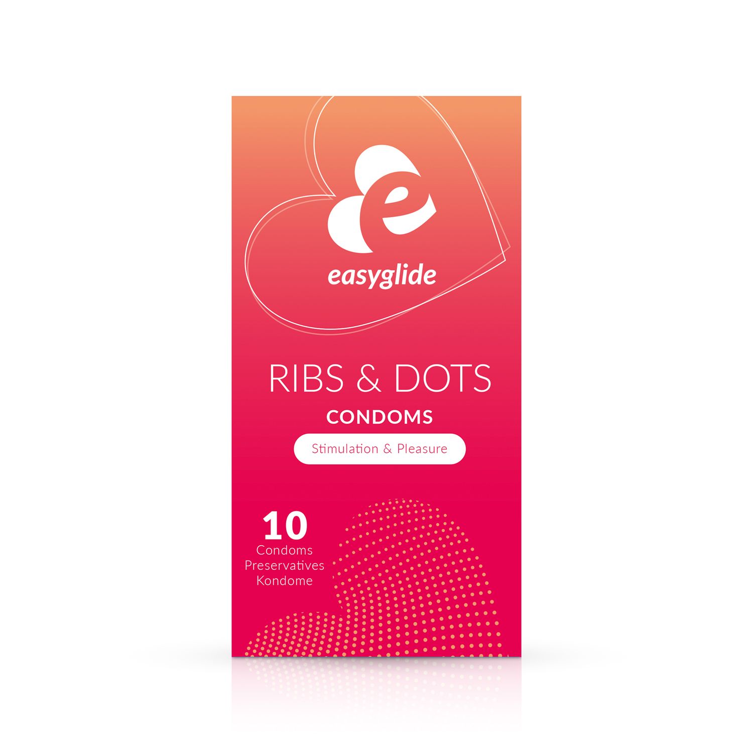 1700048935.egc005 EasyGlide - Ribs and Dots Condooms - 10 stuks - Afbeelding 1