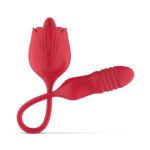 Teazers – Roos Stotende Dildo Vibrator – Rood - Afbeelding 6