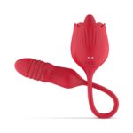 Teazers – Roos Stotende Dildo Vibrator – Rood - Afbeelding 8