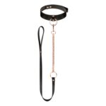 Rosy Gold - Halsband met Leash - Zwart - Afbeelding 2