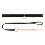 Rosy Gold - Halsband met Leash - Zwart - Afbeelding 5