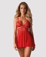 Obsessive - Babydoll Set - Rood