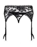 Obsessive - Catia Jarretelgordel & String - Zwart - Afbeelding 4