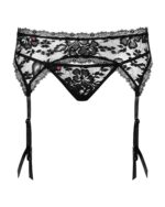 Obsessive - Catia Jarretelgordel & String - Zwart - Afbeelding 5