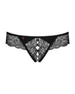 Obsessive - Miamor String Met Open Kruisje - Zwart - Afbeelding 6