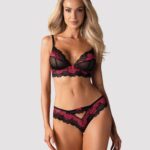 Obsessive - Tulia 2-Delige BH Set - Zwart/Roze