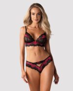 Obsessive - Tulia 2-Delige BH Set - Zwart/Roze