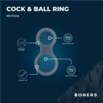 Boners Siliconen Cockring En Ballstretcher - Grijs - Afbeelding 2