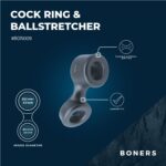Boners Cockring En Ballstretcher - Grijs - Afbeelding 2