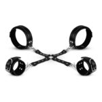 Bedroom Fantasies - Bondageharnas Handboeien en Hogtie Set - Zwart - Afbeelding 5