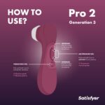 Satisfyer Pro 2 Generation 3 - Wijnrood - Afbeelding 2