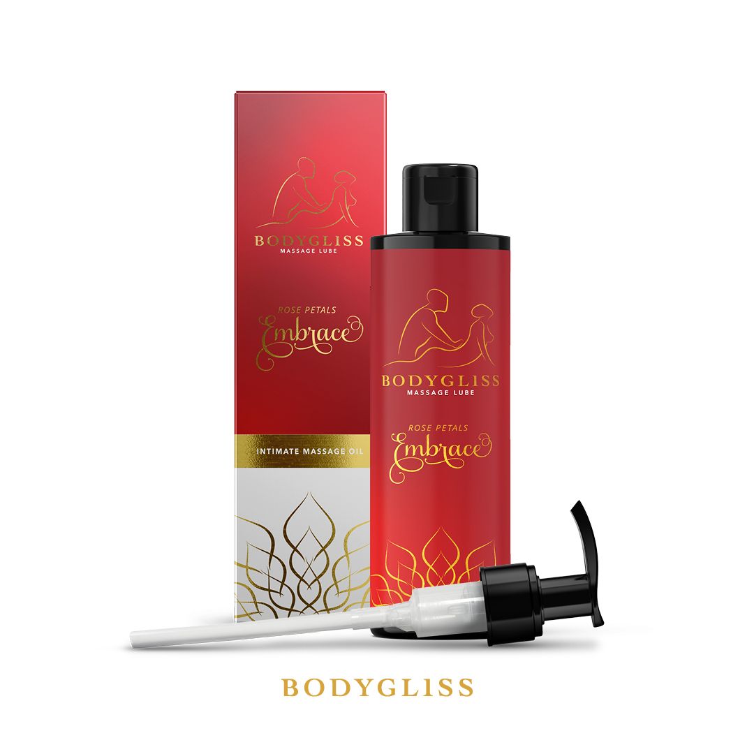 1759820422.e32082_3 BodyGliss - Massage Olie En Glijmiddel in 1 Rozenblaadjes -150 ml - Afbeelding 1