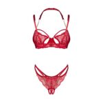 Obsessive – Matildea 2-Delige Open Set – Rood - Afbeelding 3