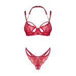 Obsessive – Matildea 2-Delige Open Set – Rood - Afbeelding 4