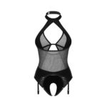 Obsessive – Dominna Crotchless Teddy – Black - Afbeelding 6