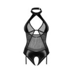 Obsessive – Dominna Crotchless Teddy – Black - Afbeelding 7