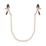 Rosy Gold - Tepelklemmen met parelketting - Verstelbaar Design