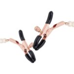 Rosy Gold - Tepelklemmen met parelketting - Verstelbaar Design - Afbeelding 4